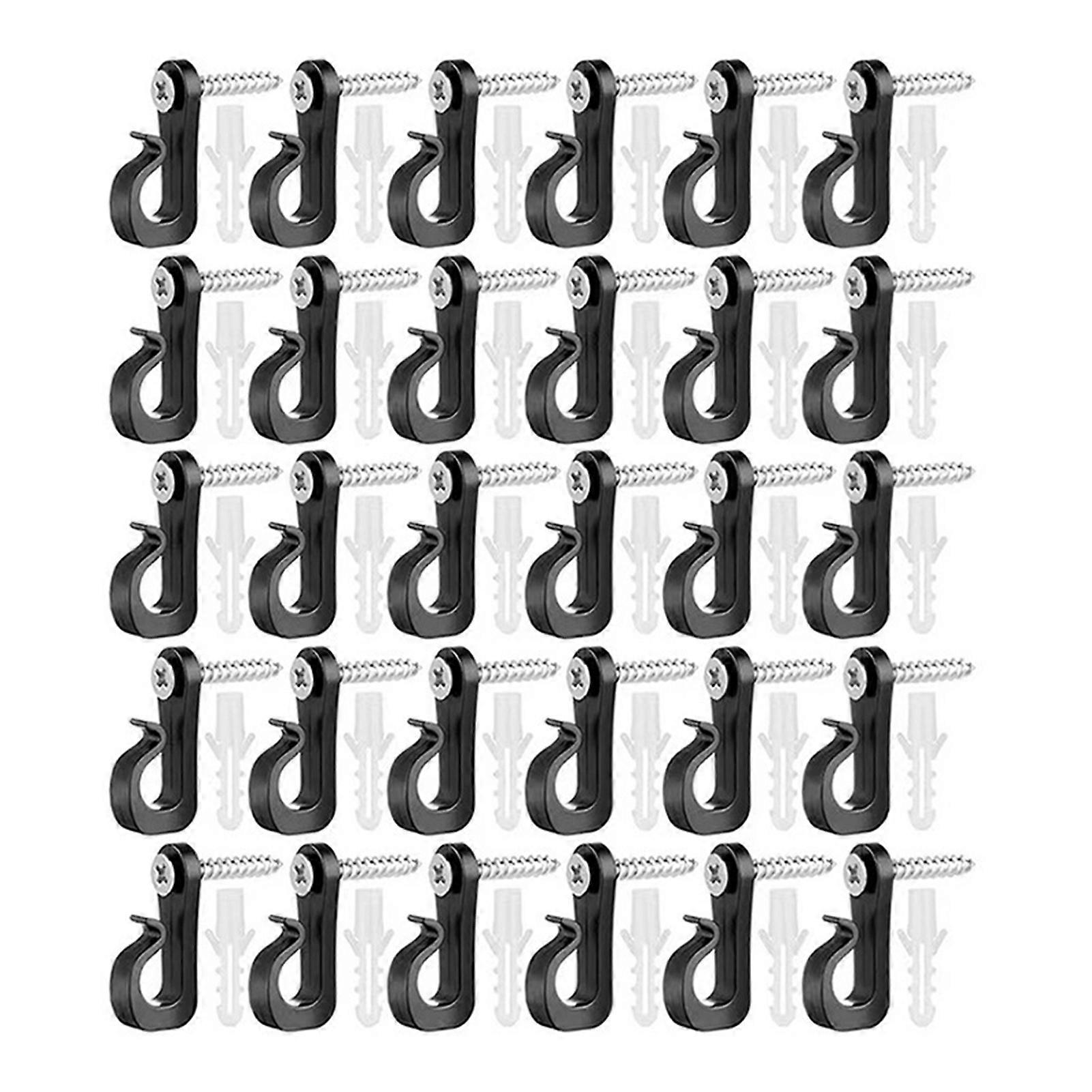 String Lights Hanger Hooks with Screws Set Rustproof Design 20lb Load Capacity Indoor/Outdoor Use Light Hooks Clips Kit