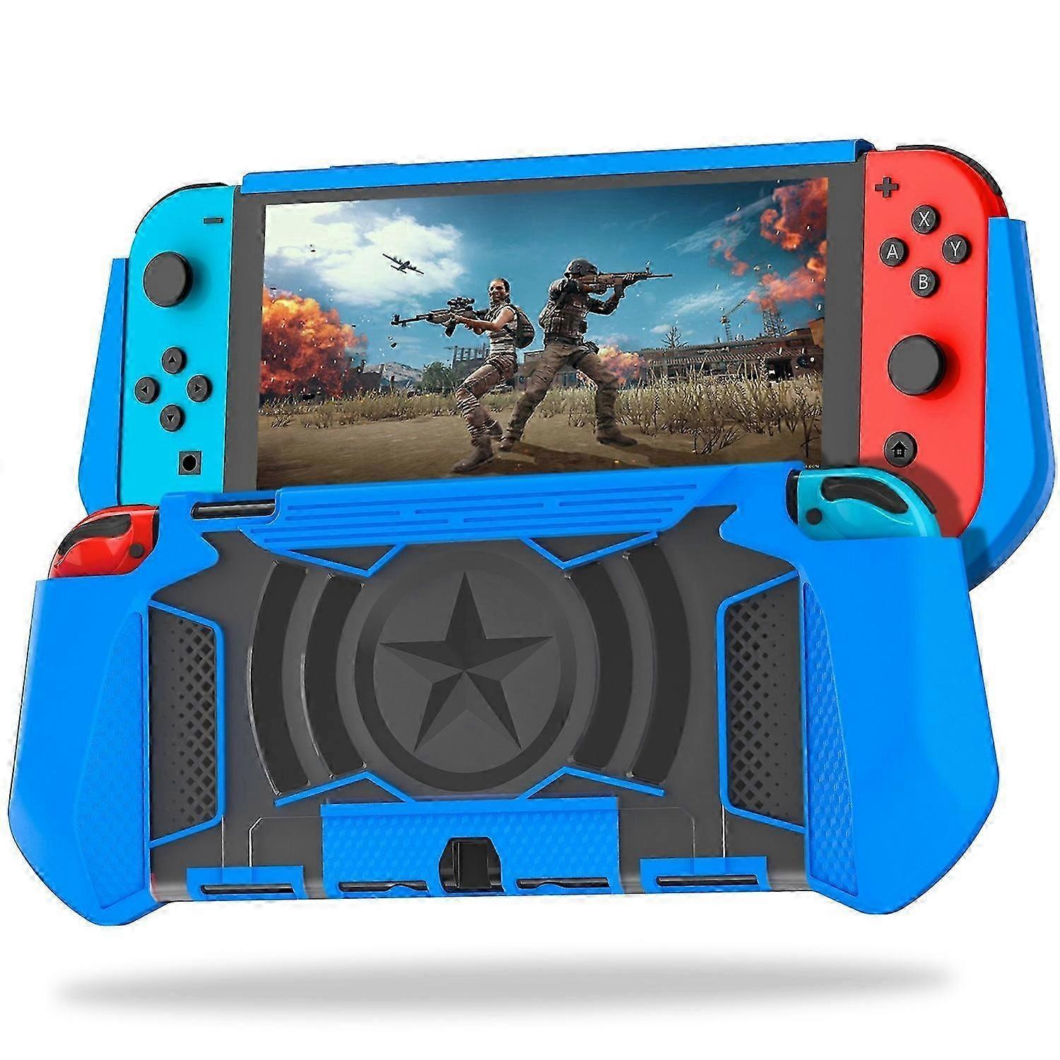 For Nintendo Switch OLED 2021 Bi-color Anti-fall Protective Cover Console Controller Shockproof Case