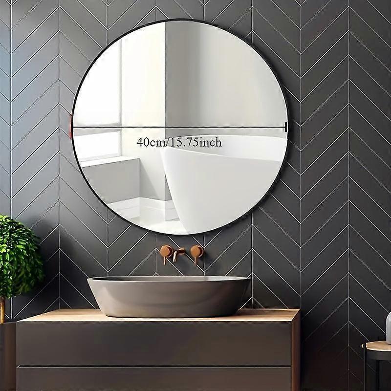 Nnetm Luxurious Round Wall-mounted Vanity Mirror