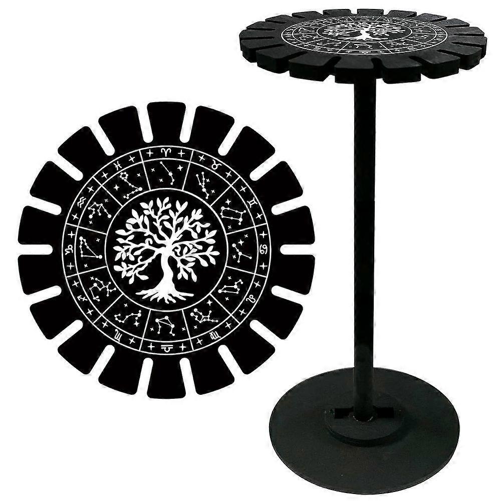 Tree of Life Pendulum Crystal Display Shelf Holder Stand Constellation Black Wooden Dowsing Divination Metaphysical Magic Boards Witch Stuff for Hallo