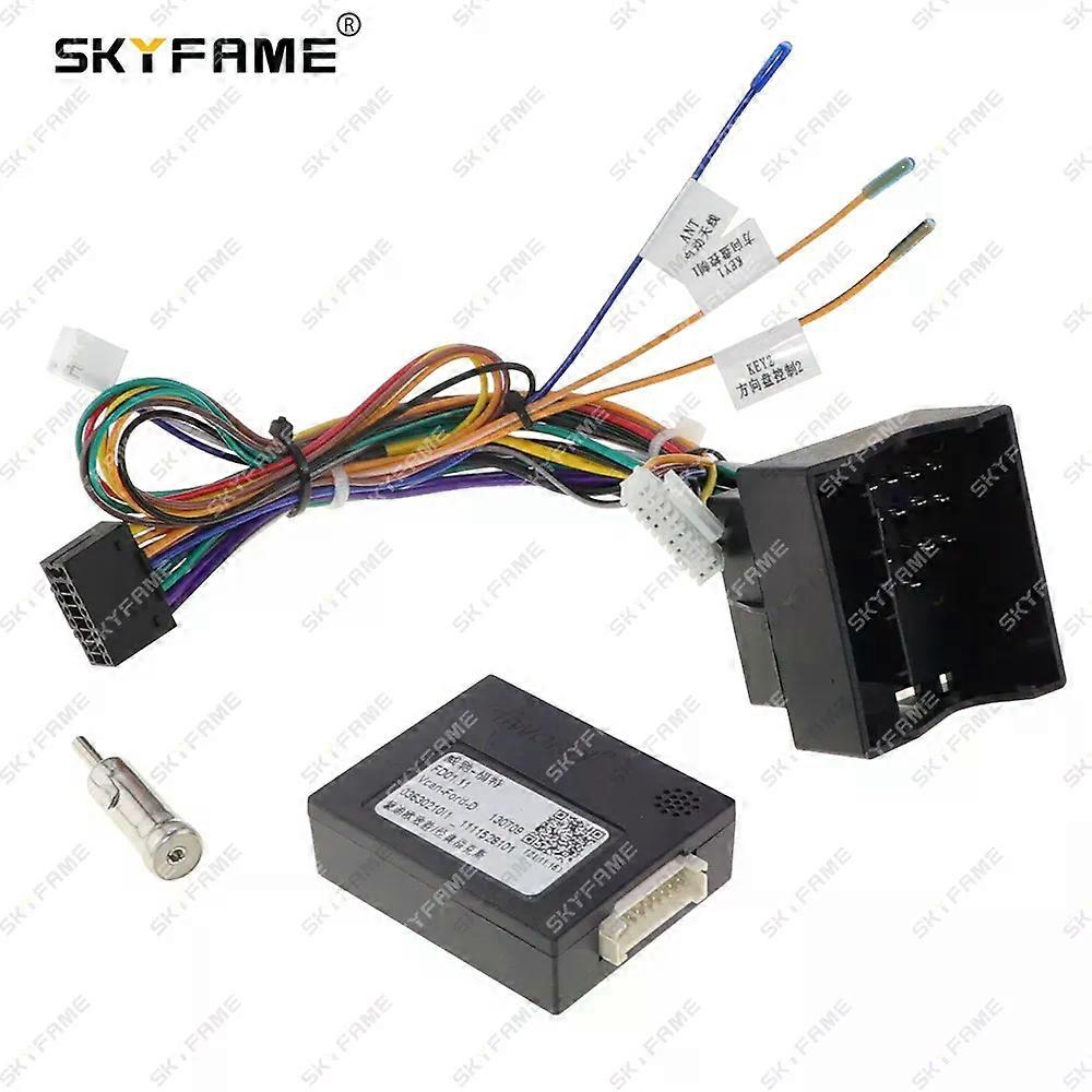 Applies to 16Pin Car Wiring Harness Adapter Canbus Box Decoder Android Radio Power Cable For Ford Mondeo S-MAX Focus FD01.11