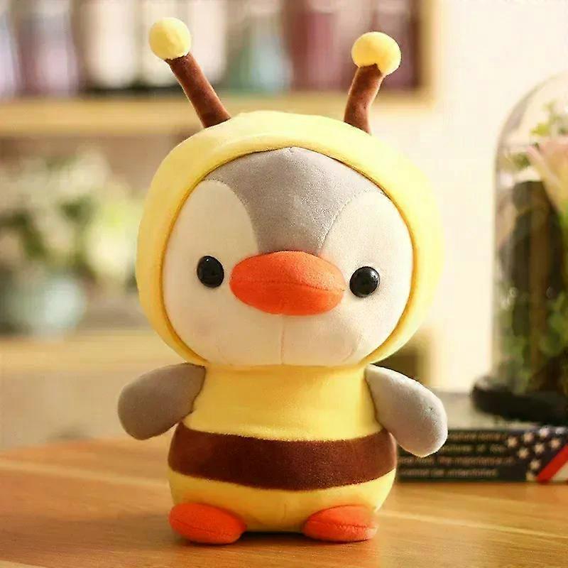 Kawaii أفخم لعبة البطريق بدوره إلى ضفدع الديناصور يونيكورن النحل محشوة دمية الكرتون عيد ميلاد هدية عيد الميلاد للأطفال