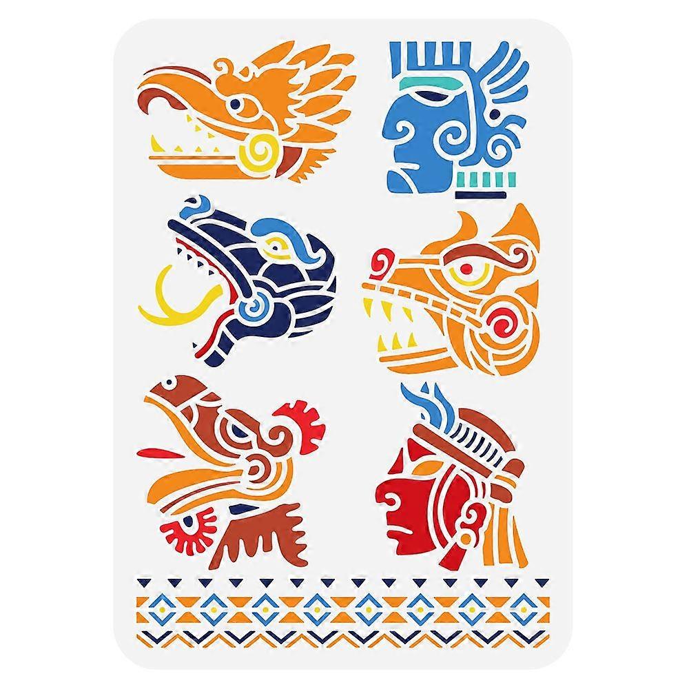 Plastic Drawing Painting Stencils Templates for Painting on Scrapbook Fabric Tiles Floor Furniture Wood Rectangle Symbol 29.7x21cm