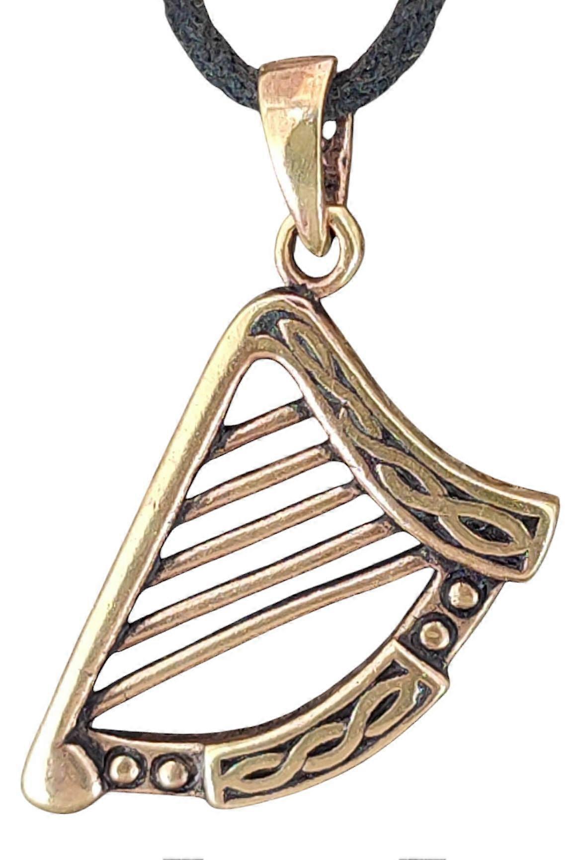 Pendant 177 Celtic Harp - Bronze