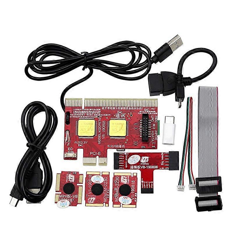 V8 Multifunktions-Laptop und Desktop-PC Universal Post Diagnostic Test Card Debug-Unterstützung PCI, PCI-E, LPC, Mini, MSATA