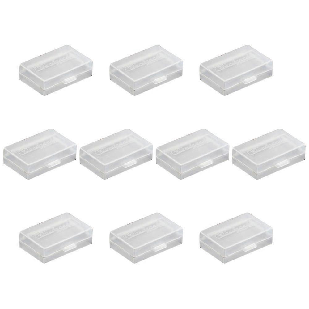 10pcs Plastic Protective Storage Case Boxes Compatible With Gopro Hero Battery Frosted Clear Color 6*4*1.8cm