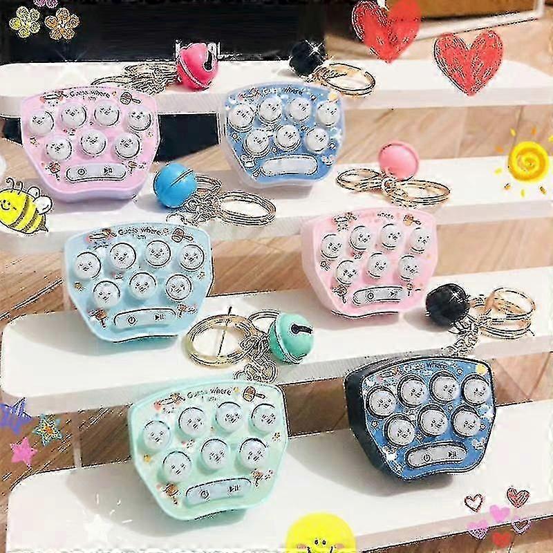Mini Hamster Console Game Machine, Guess Where I Am, Backpack Pendant Keychain Keyrings For Kids Gifts