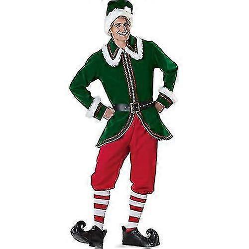 メンズクリスマスエルフサンタクロースラグジュアリースーツ
