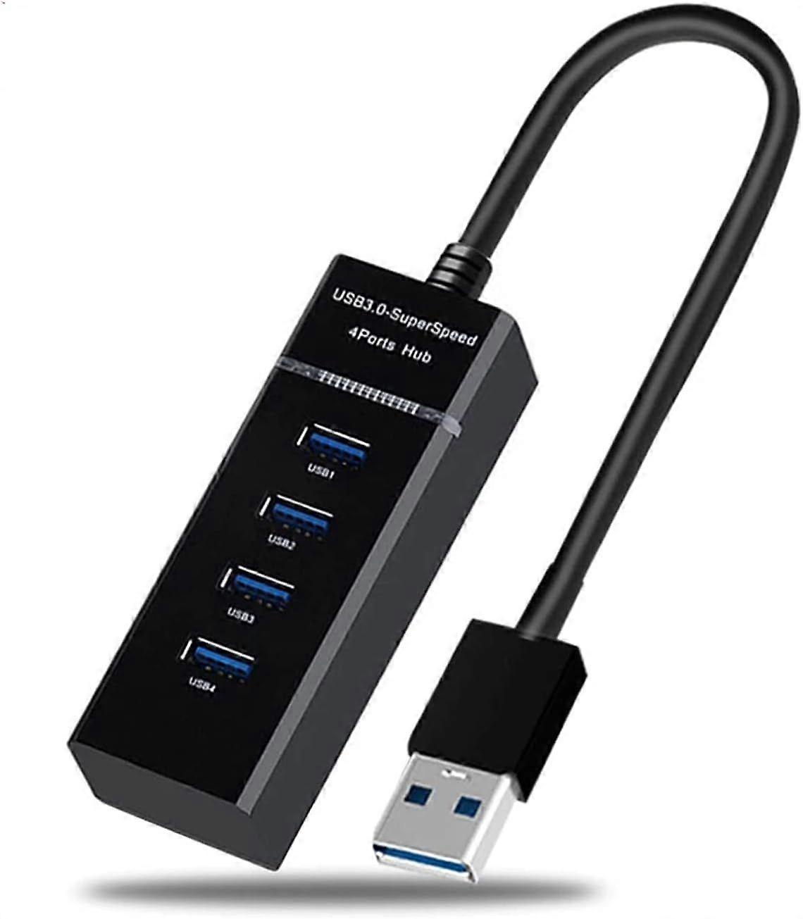 SBSGV USB Hub Adapter,4Ports USB 3.0 Splitter Data Hub Adapter Super Speed Compatible for Windows XP/Vista/7/8/10(0.98FT Extended Cord)