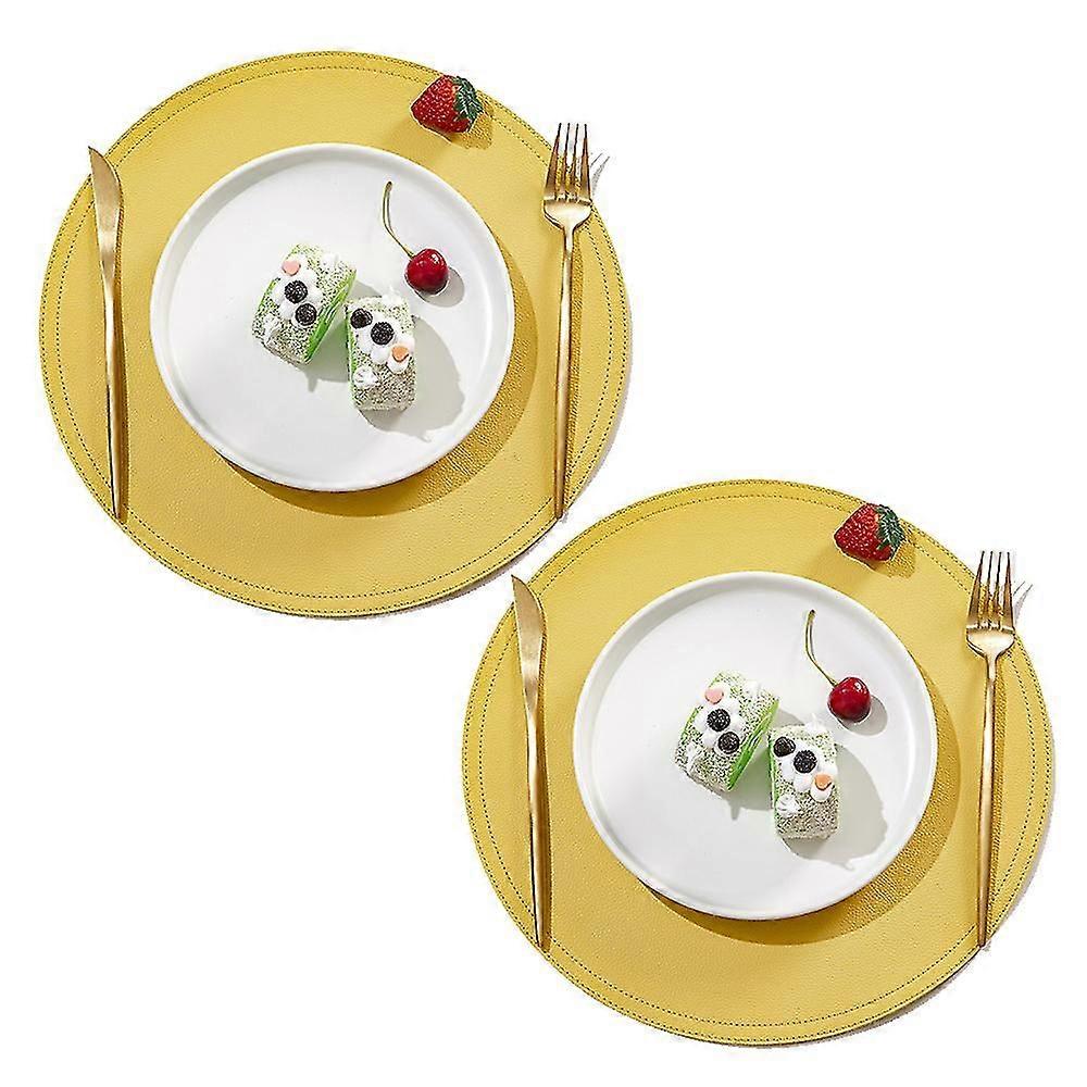 Leather Hotel Table Mat Insulated Round Place Mat,1557