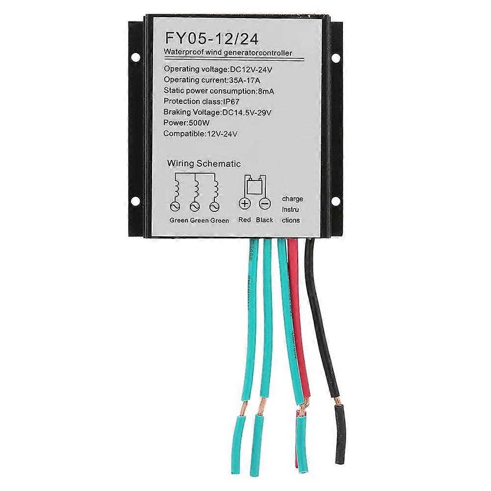 FY600 12V/24V Wind Turbine Generator Charge Controller Regulator Waterproof(500W)