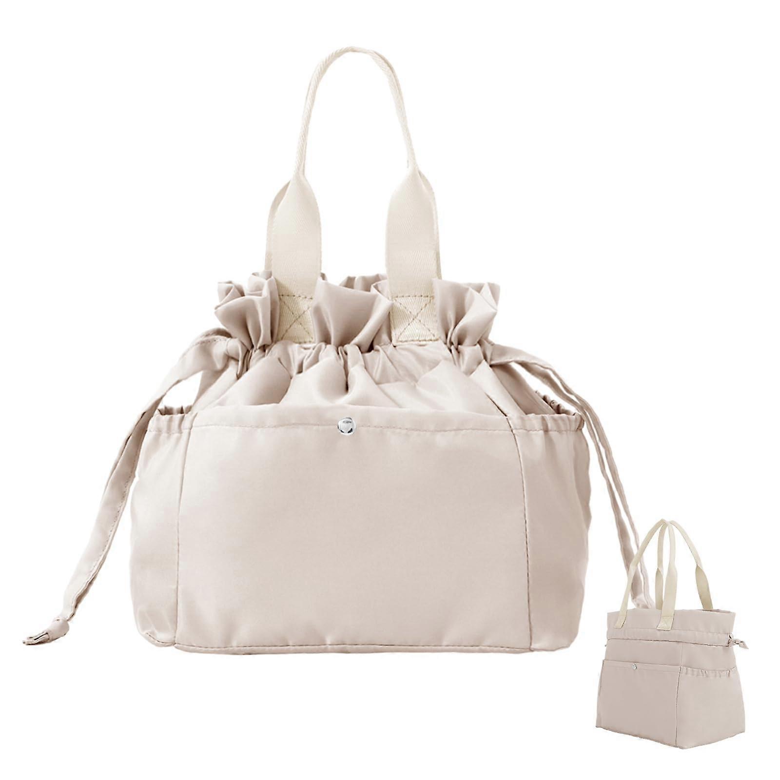 Reusable Insulated Drawstring Lunch Bag For Women Large Size Cinch Closure Office And Work