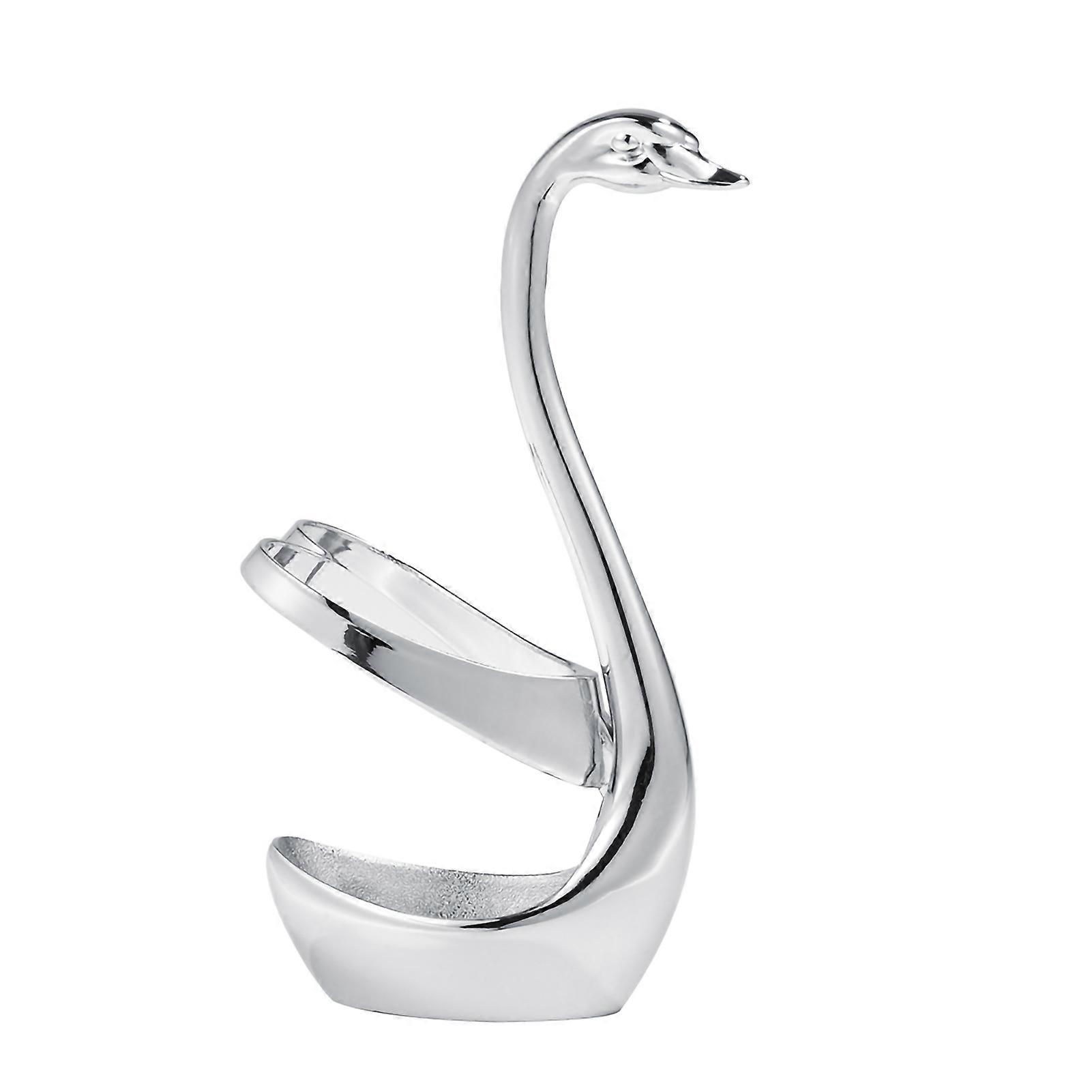 Swan-Shaped Stainless Steel Kitchen Coffee Set, Fork, Spoon Stand