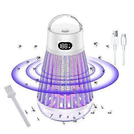 Advanced 2000V Mosquito and Fly Killer Trap with Rechargeable Battery and Multi-Mode LED Light