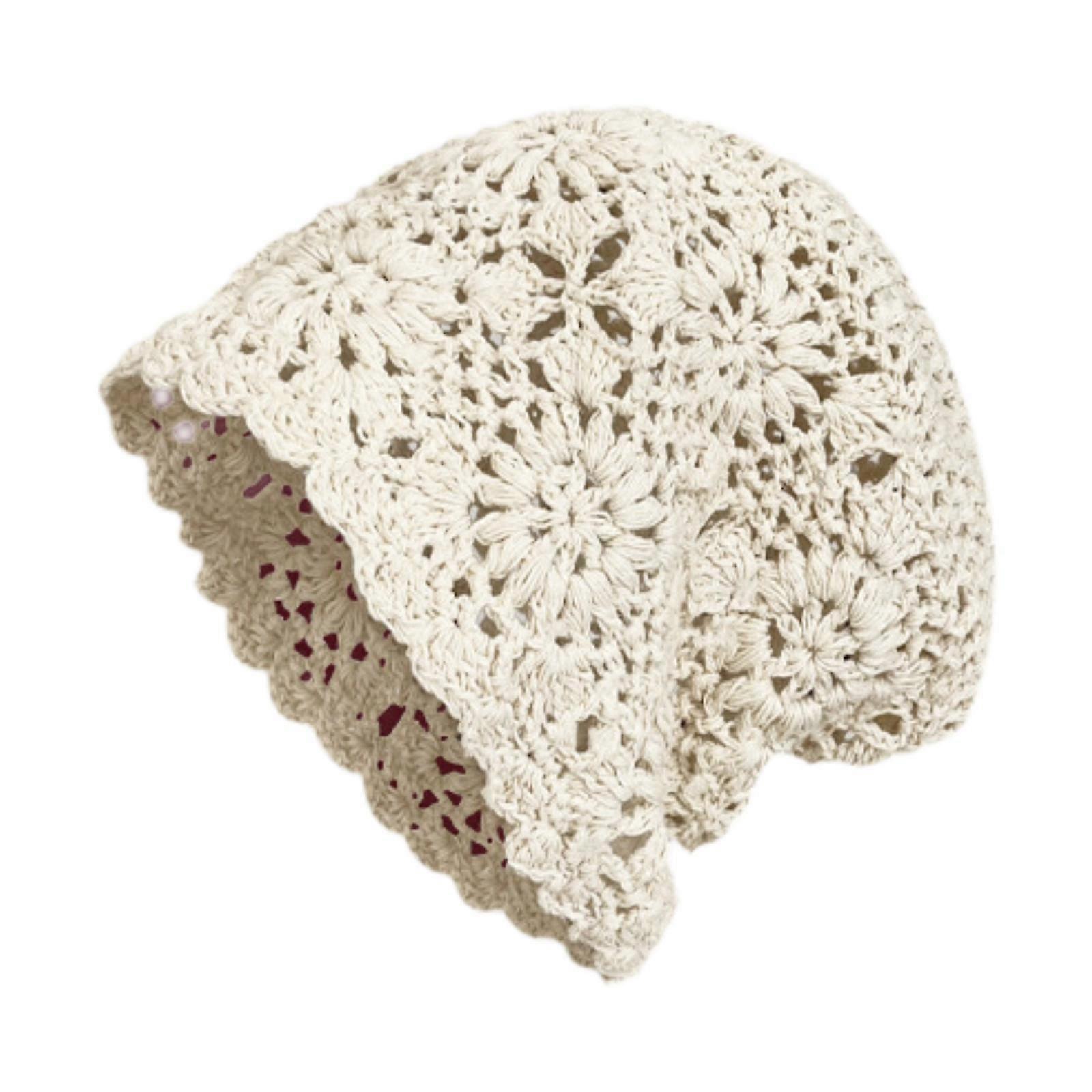 Womens Crochet Beanie Lightweight Soft Skull Cap for Beach Trip