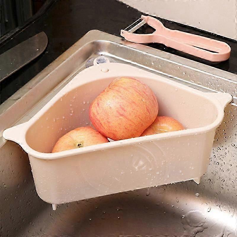 Basket Multifunctional Corner Storage Gadgets Vegetable Strainer Suction Accessories Rack Creative Kitchen Shelf Fruit Washing