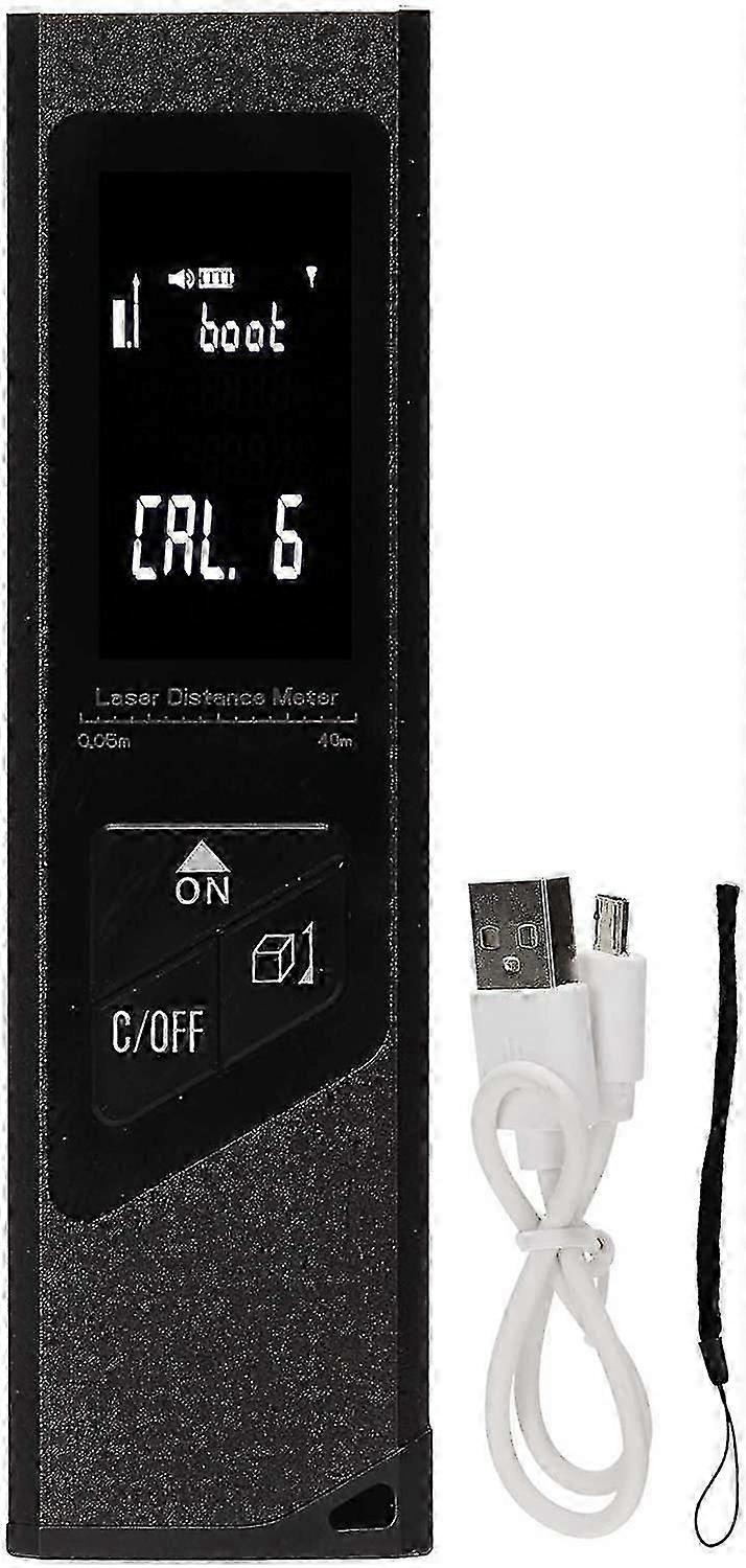 Finder Black Laser Range Finder 40m Usb Charging Range Finder Infrared Laser Range
