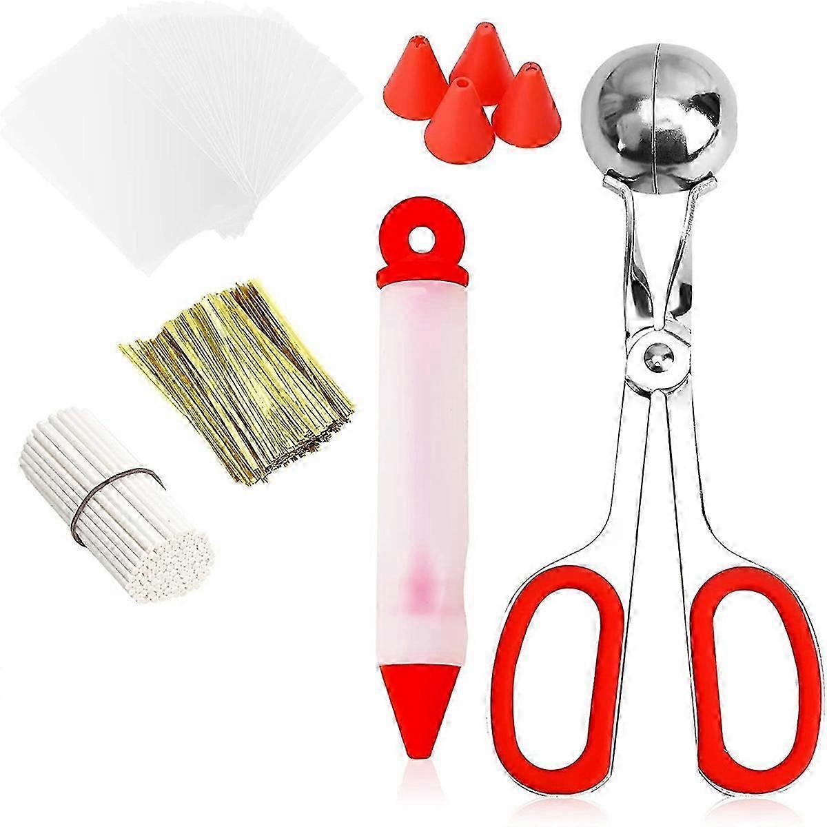 302PCS Cake Maker Kit with , Decorating Pen, Sticks, Wrappers, and Ties suitable for Lollipops, Candies, Chocolates