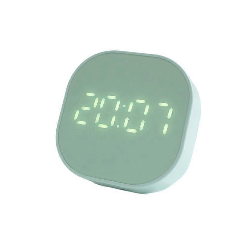 Smart Cube Mini Multifunctional Digital Clock, Green, for Student Desk Decor