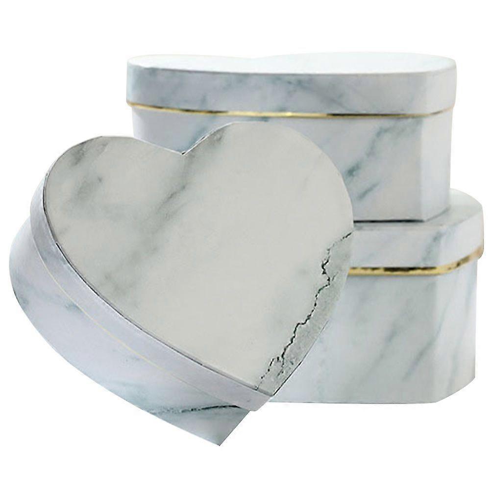 3pcs Floral Arrangements Flower Box Heart Shaped Box For Proposal Wedding Birthday