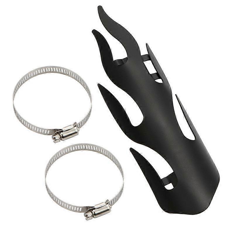 Flame Style Motorcycle Exhaust Pipe Heat Shield Decor Muffler Anti-scalding Guard Universal Fit for Harley Custom Chopper Cruiser