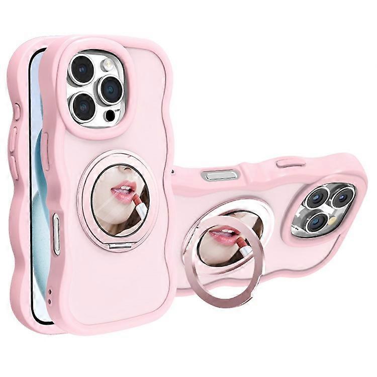 Compatible For iPhone 16 Pro Case Compatble with MagSafe Kickstand TPU+PC Phone Cover Built-In Mirror
