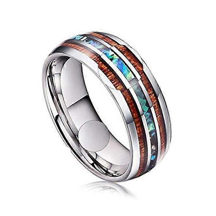 Ceramic Tungsten Steel Dragon Texture Ring for Men, Ring Size:5