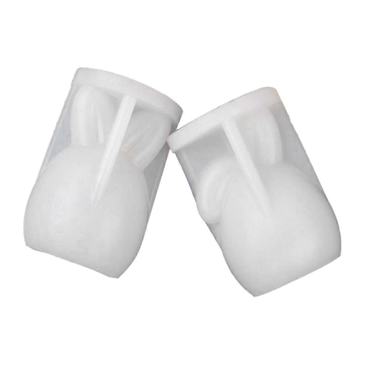 2Pcs 3D Rabbit Silicone Mold Easter Candles Durable, Flexible & Easy to Use for Fondant, Chocolate