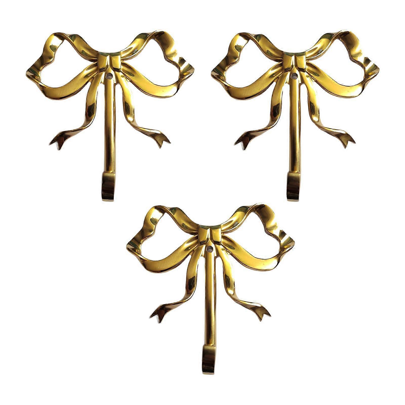 3Pcs Butterfly Knot Wall Hooks Wall Mount Hooks Elegant Portable Coat Hooks