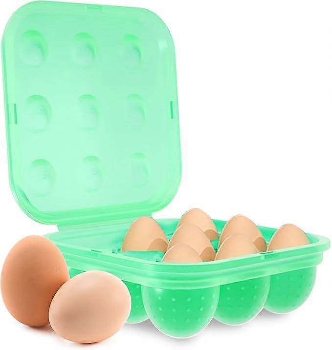 Silicone Egg Container, 9 Grids Fridge Egg Holder, Space Saving Egg Dispenser Egg Container Organizer Stackable Egg Tray for Refrigerator, 181.19 x 6