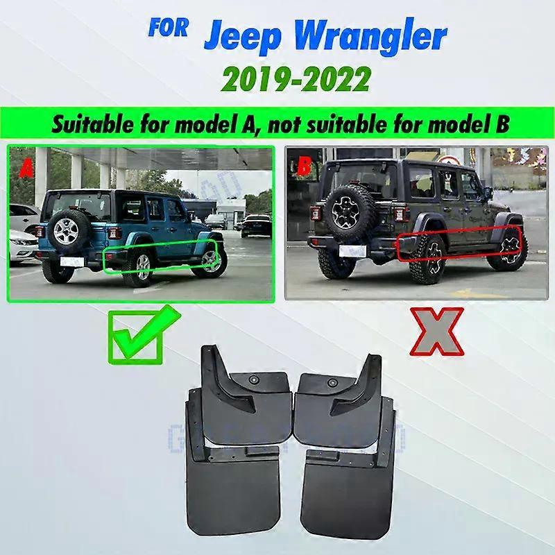 Exquisite Mudguard For Jeep Wrangler Sahara JL 2019-2022 Front Rear Mudflaps Mudguards Car Accessories Auto Styline Splash Guard Fender
