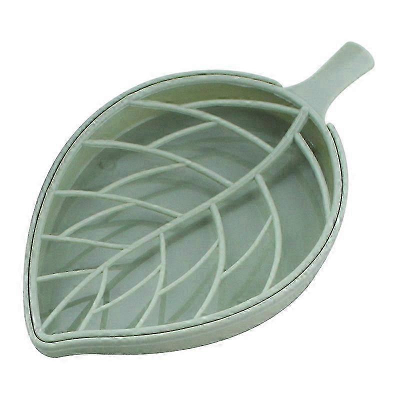 Creative Double-Layer Drain Soap Dish – Plastic Leaf-Shaped Bathroom Soap Holder