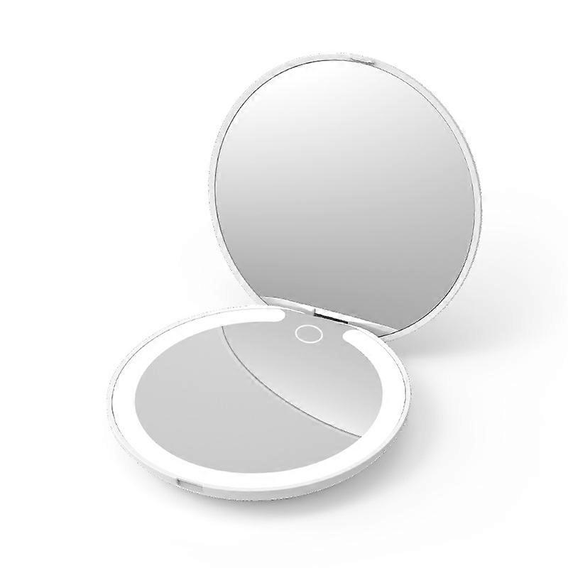 LED Lighted Travel Makeup Mirror, Compact Size with 1x 3X Magnification, Portable Design for Easy Carrying