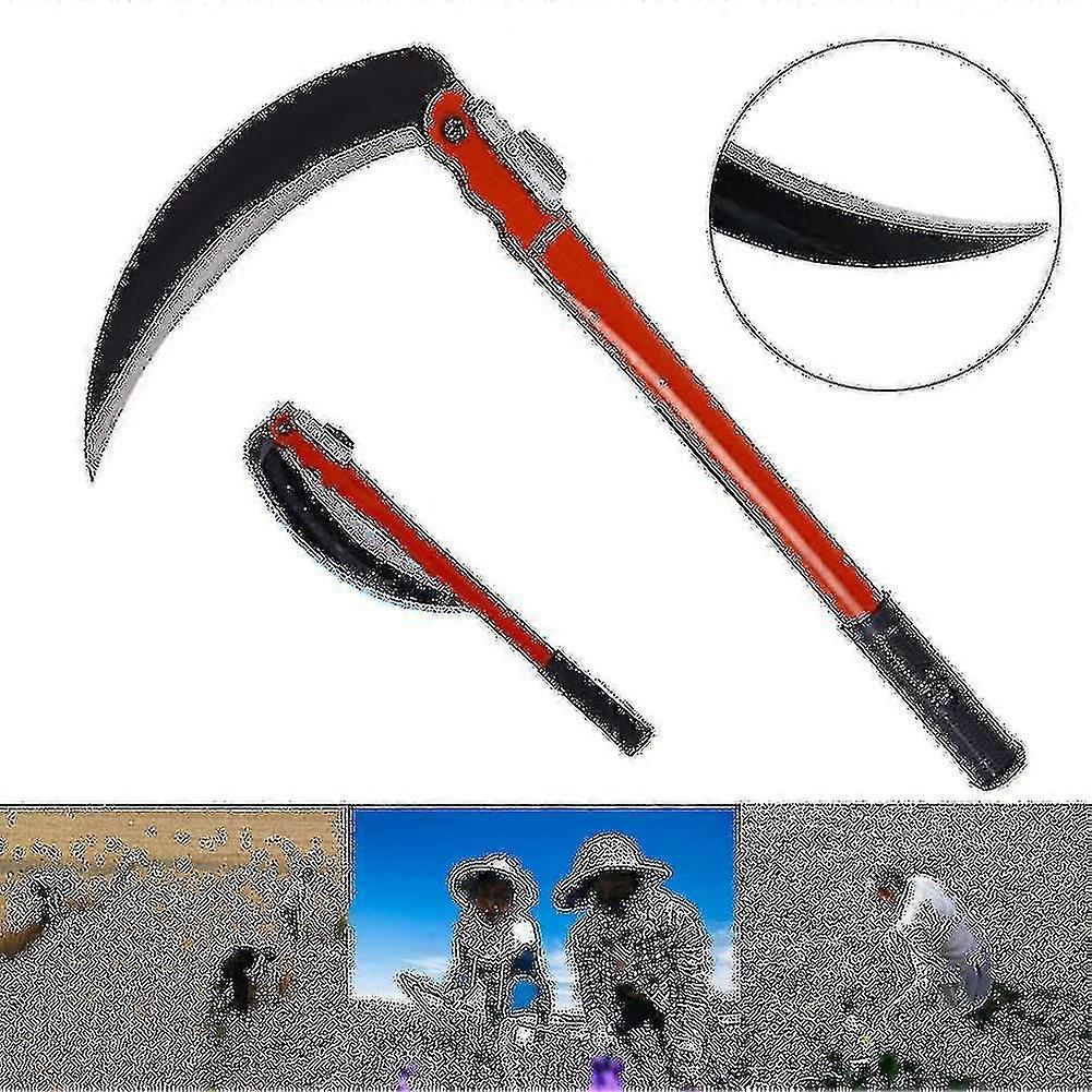 Steel Grass Sickle Small Scythe Folding Handle Gardening Farming 230mm Tool