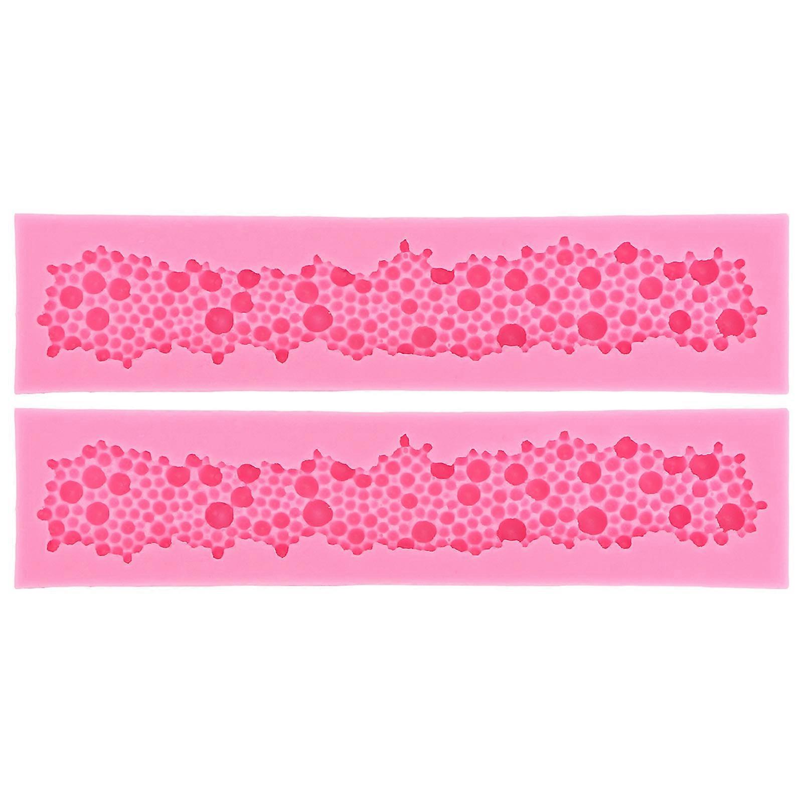 Silicone Cake Decoration Molds Set of 2, Fondant Fudge Molds for Cupcakes, Chocolates, and Candy Crafts