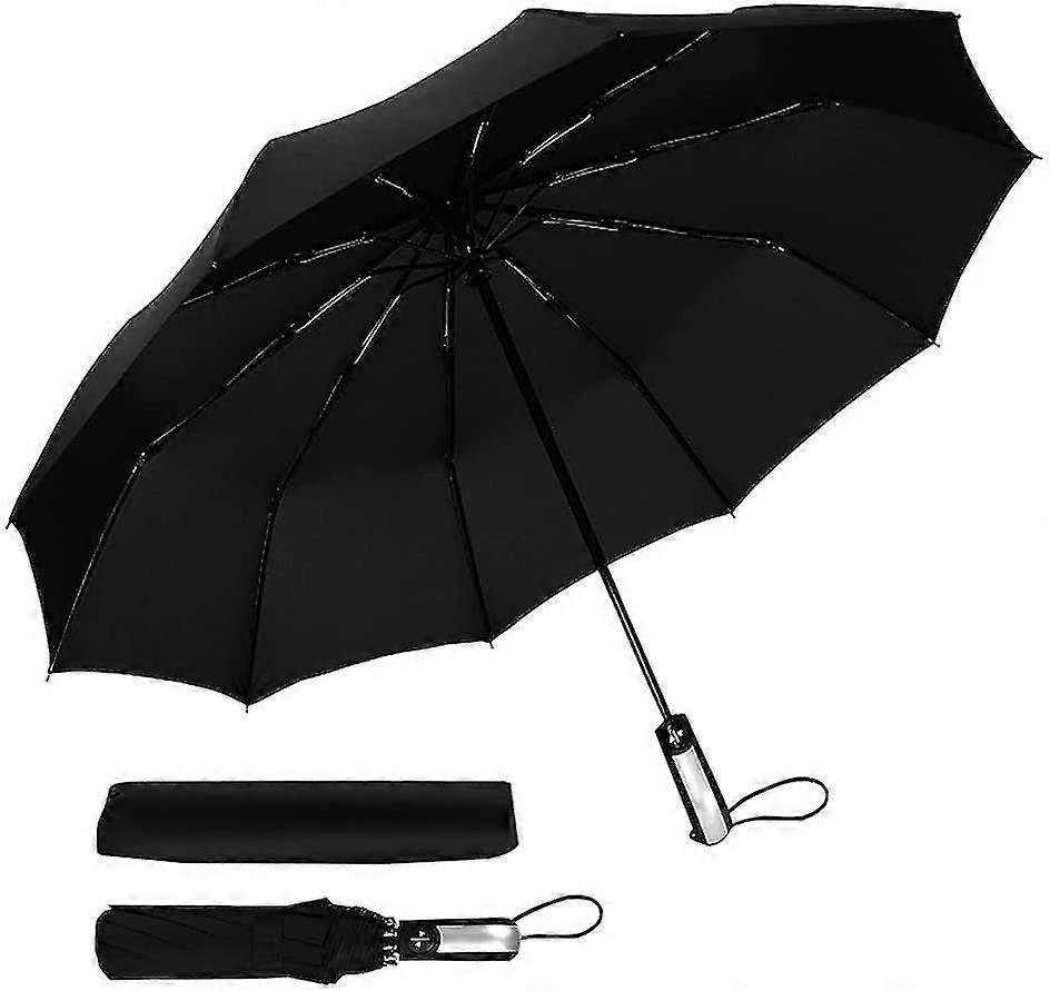 Windproof 10-bone Folding Umbrella That Automatically Opens And Closes Uv-proof