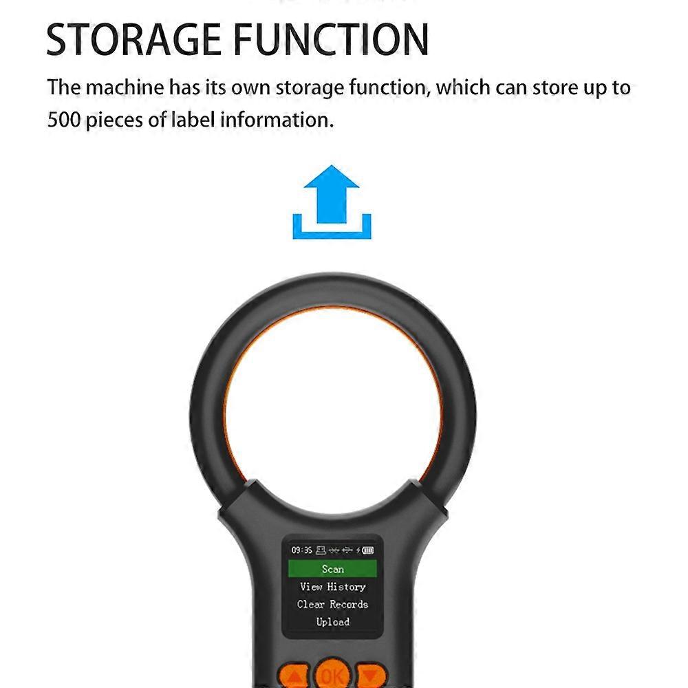 Animal Microchip Pet Tag Scanner ID Reader RFID EMID Animal Handheld Chip Reader BT+USB+2.4G Connect
