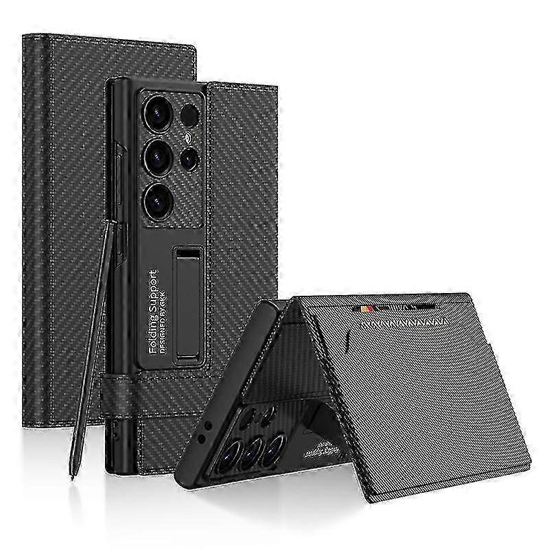 Samsung Galaxy S24 Ultra Wallet Case, PU Leather Magnetic Closure Cover with Built-in Kickstand & Card Holder