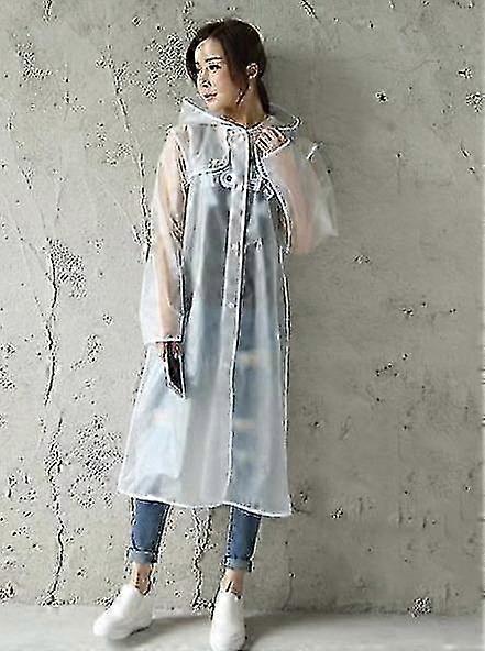 Women's Transparent EVA Waterproof Raincoat Lightweight
