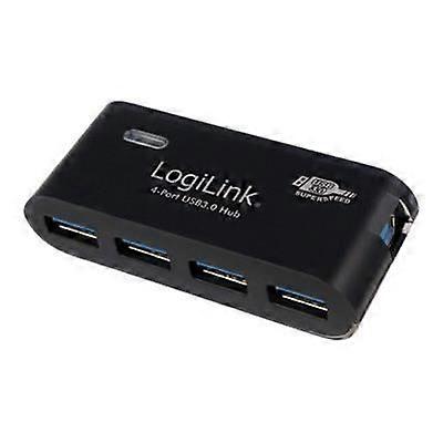 USB 3.0 Hub - LOGILINK - 4 poorten - Voeding - Zwart