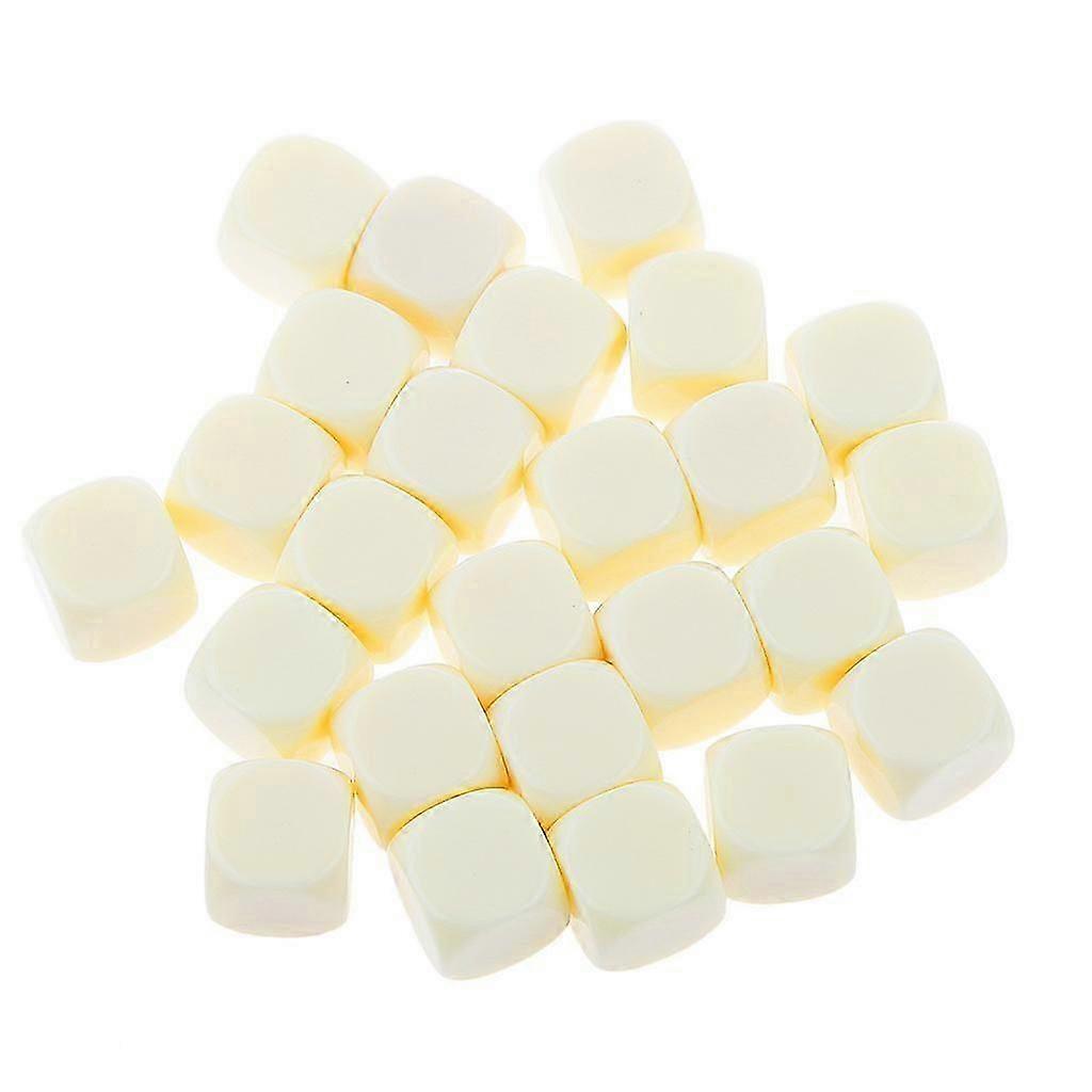 Pack Of 25pcs Blank Square DIY D& Playing Games Six Sided D6 Dices