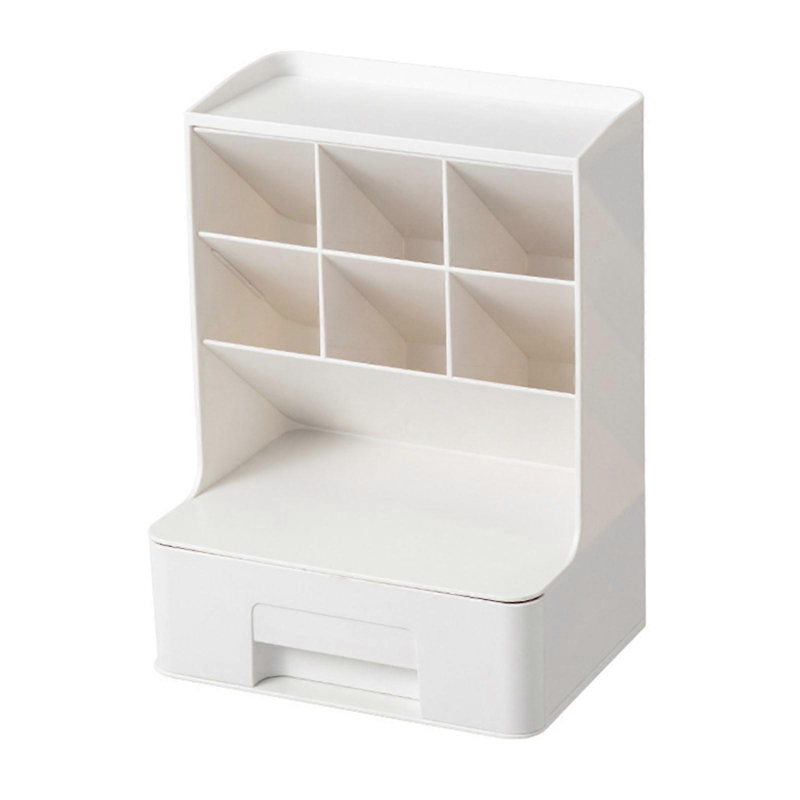 Makeup And Stationery Companion, Large Space Organizer With Detachable Slanted Slots, Suitable For Home And Classroom