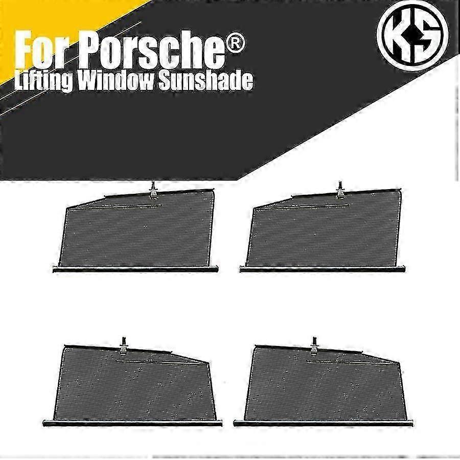 con  Car Lifting Window Sunshade For Porsche Macan Cayenne Custom Sun Shade Car Curtain Side Window Mesh Sun Visor Summer Protection