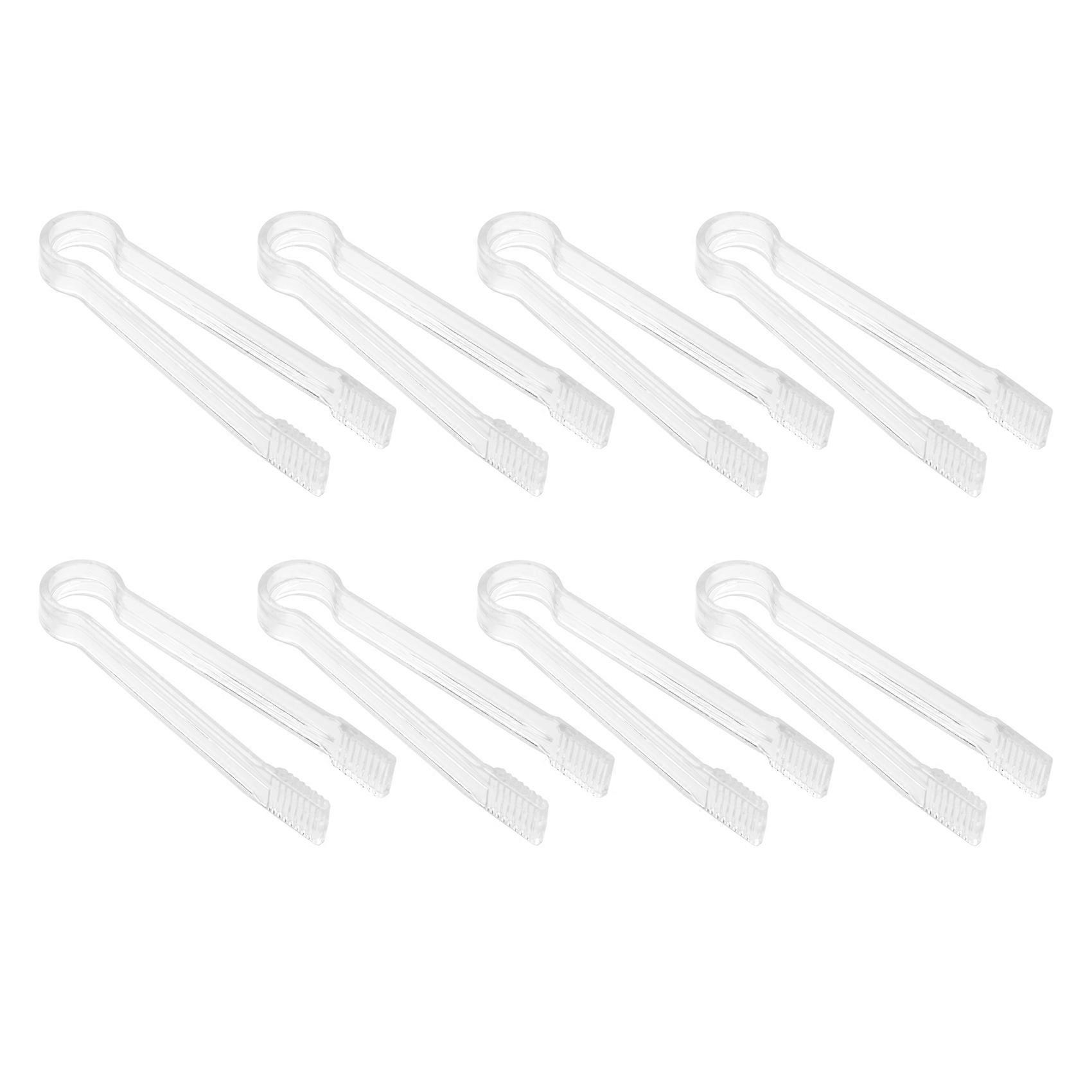 8 Pcs Plastic Buffet Serving Tongs Mini Serving Utensil Tongs
