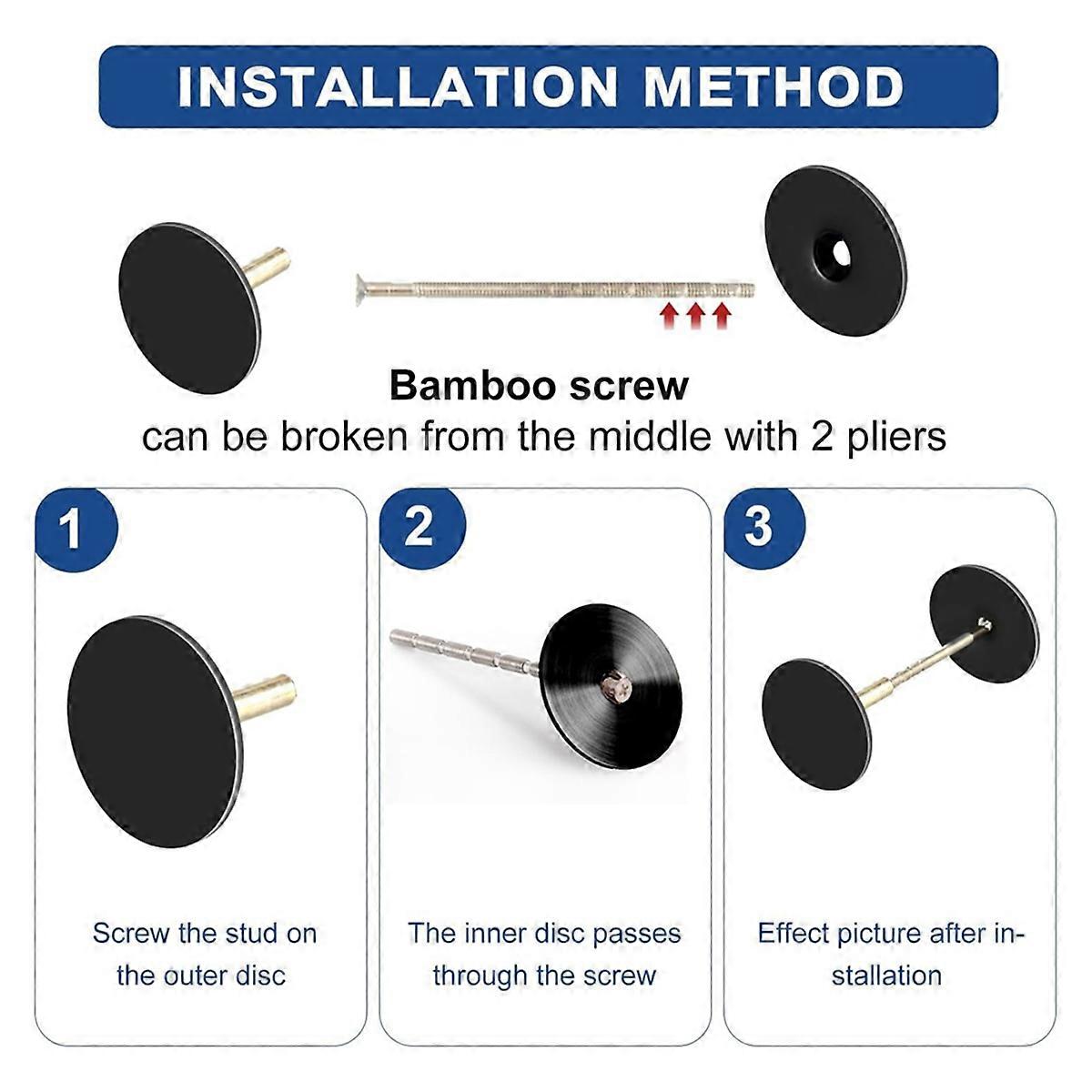 2er-Pack Türloch-Abdeckplatten, Türknaufgriff-Lochfüllplatten