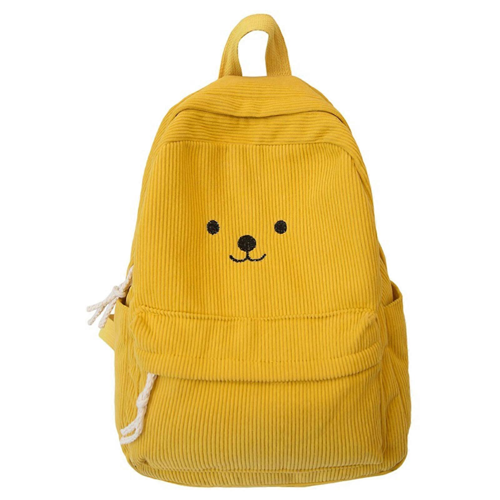 Fashionable Corduroy Backpack For Women School Bag College Daypack - Main Image