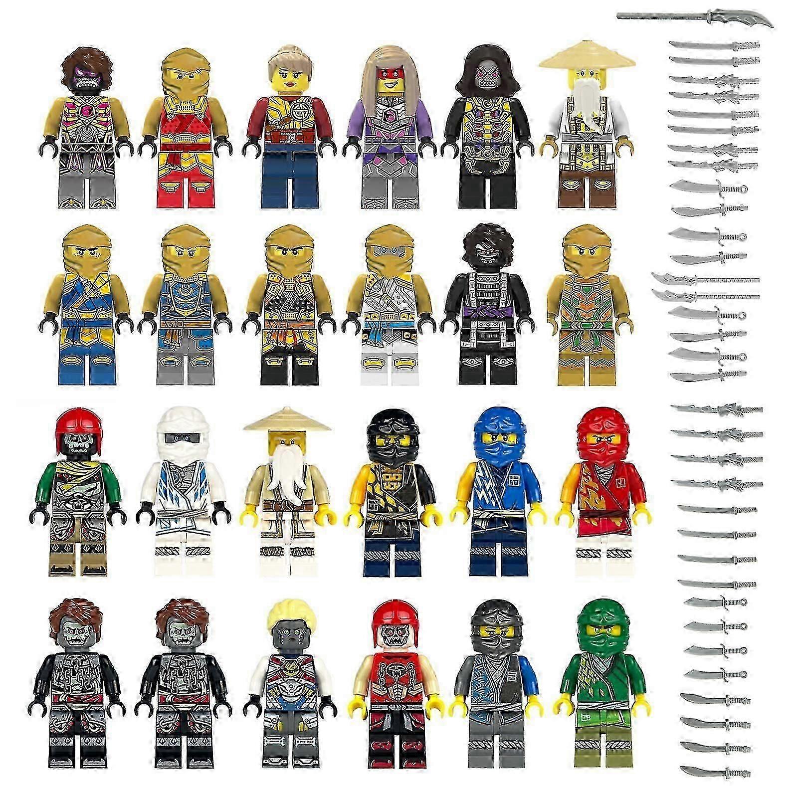 24 Adet Ninjago Mini Figürleri Kai Jay Sensei Wu Master Yapı Taşları Oyuncak seti