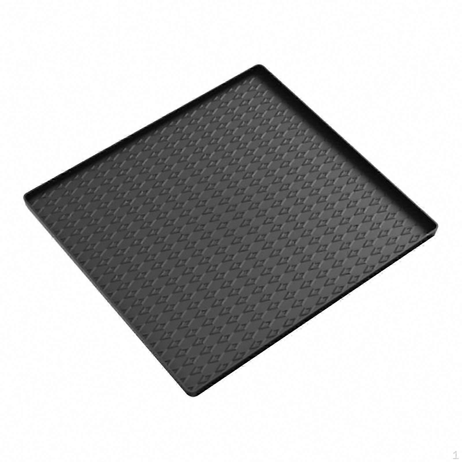 Refrigerator Floor Mat with Raised Edges and Protective Pad for Washing Machine Cover