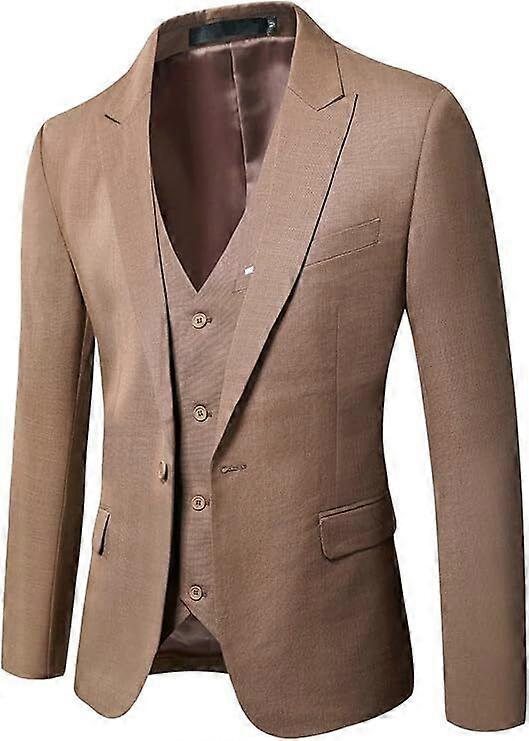 Mens Elegant Formal Coat Pant Vest Set for Weddings