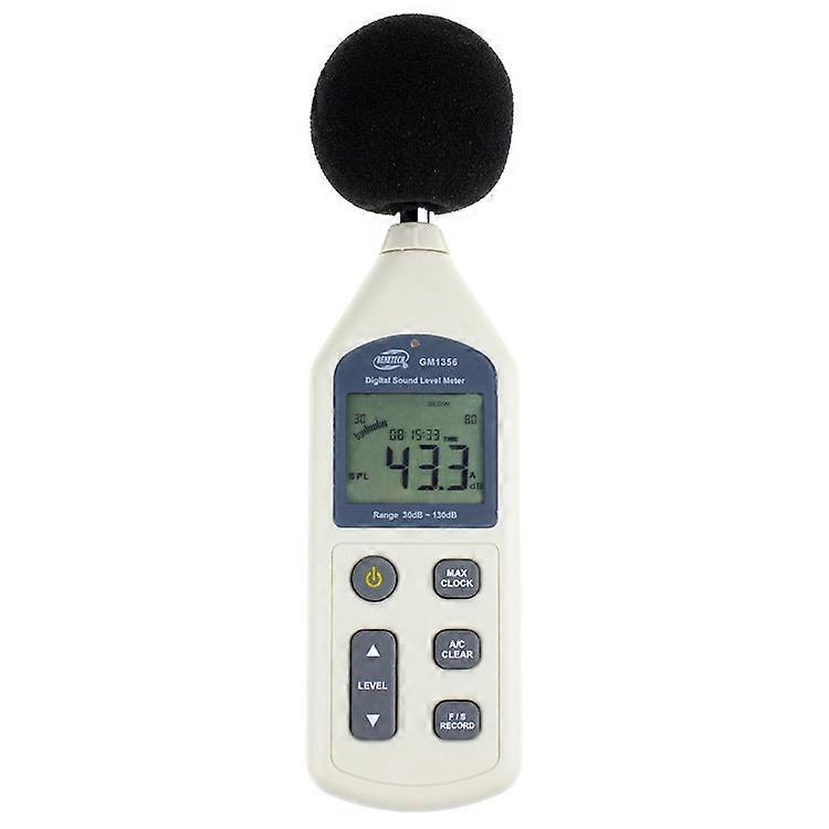 Sonomètre numérique avec port USB (portée : 30dB ~ 130dB) (Beige)